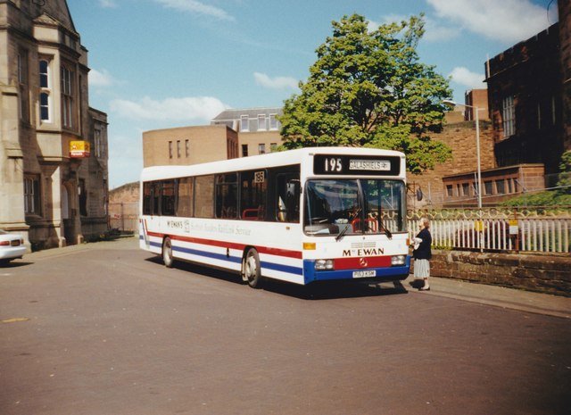 Rail link bus outside Carlisle Citadel station
