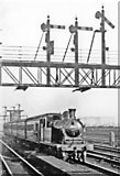 SJ8597 : Local train on the ex-GCR lines entering Manchester London Road station, 1950 by Ben Brooksbank