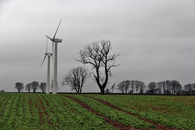 Wind turbines at Reedie Strip