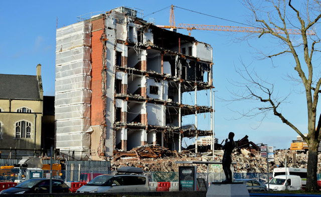 The Orpheus Building (demolition),... © Albert Bridge :: Geograph Ireland