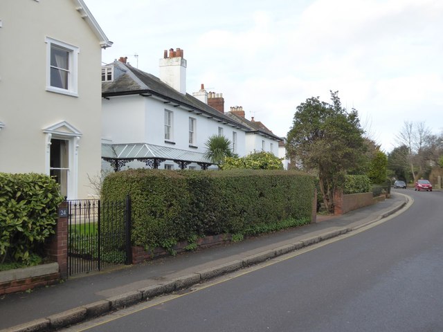 Houses along St Leonards Road, Exeter