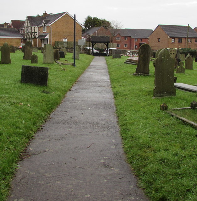 Churchyard path, Rogiet