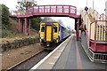 Train arriving from Ayr at Maybole Station