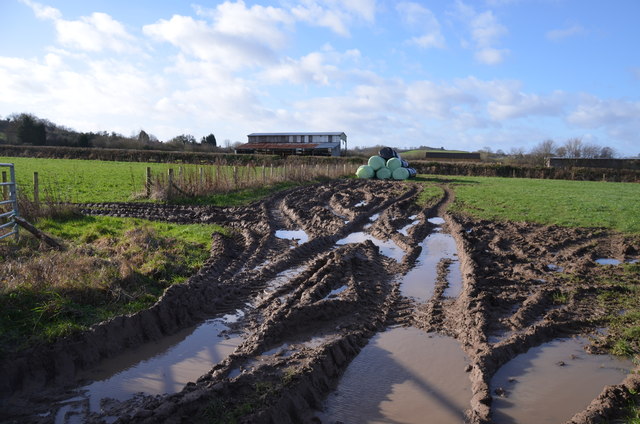 Muddy field entrance