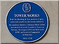 Plaque in the entrance to the Tower Works