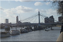 TQ2777 : View of Albert Bridge from the Embankment #2 by Robert Lamb
