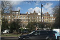 View of houses on Cheyne Walk from Chelsea Embankment