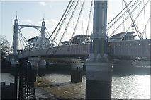 TQ2777 : View of Albert Bridge from the Embankment #4 by Robert Lamb