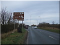 Tourist information sign on the A165, Gristhorpe