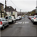 Long lines of parked cars, Brithdir