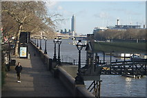 TQ2777 : View of lamp posts on parade on the Embankment #5 by Robert Lamb