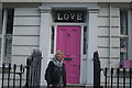 View of the "Love door" on 48 Oakley Street