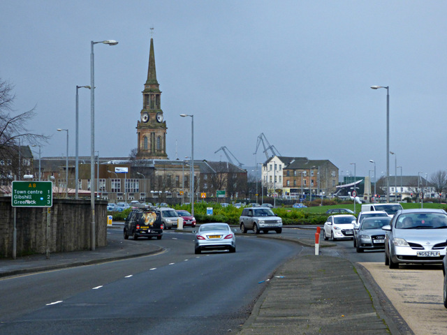 The A8 at Port Glasgow