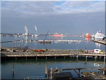 SU4110 : View across disused Royal Pier by David Martin