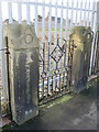 Southern gateposts for the demolished Custom House Lane CP School