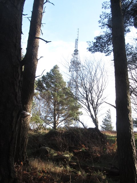 View uphill towards the Drinnahilly Transmitter, Newcastle