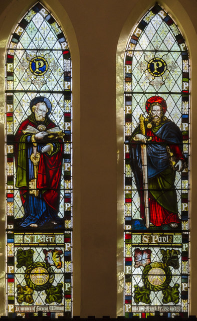 Stained glass window, St Nicholas' church, Lincoln