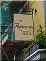 The Marlborough Hotel (2) - sign, 28 Market Square, Witney, Oxon