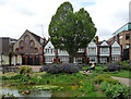 Redcross Cottages and Red Cross Hall, Redcross Way