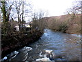 River flows towards Ynysmeurig Bridge, Abercynon