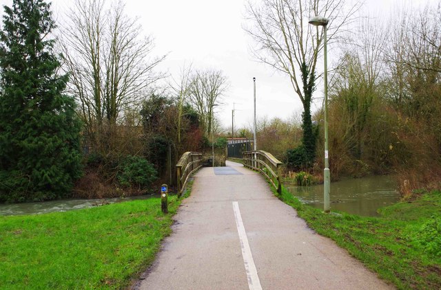 Crown Lane crossing the River Windrush, Witney, Oxon