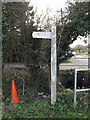 Footpath sign off Hullbridge Road