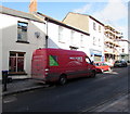 Parcelforce Worldwide van in Broad Street, Blaenavon