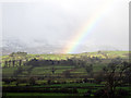 A rainbow over the Dyfrdwy Valley