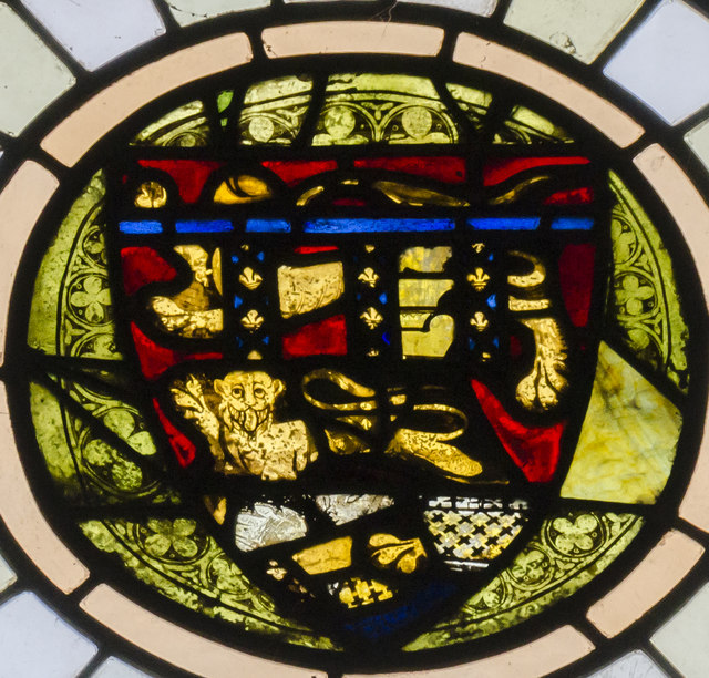 Stained glass window detail, St Andrew's church, Billingborough