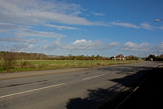 The B3233 Yelland Road, near Lagoon View, facing East