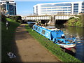 Holly, narrowboat on Grand Union Canal winter moorings