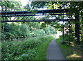 Pipe bridge crossing the Trent & Mersey Canal