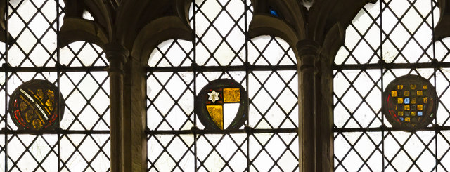 Medieval glass fragments, St Michael's church, Swaton