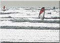 SZ7797 : Sailboards skim by at West Wittering by Rob Farrow