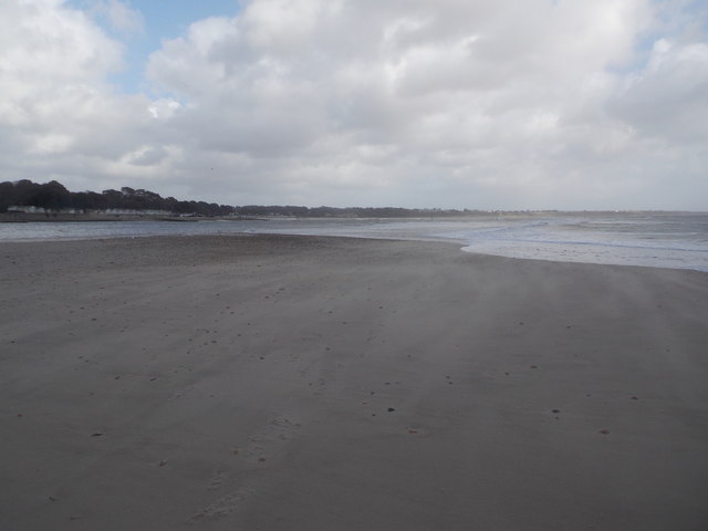 Mudeford: tidal sand at the tip of Mudeford Spit