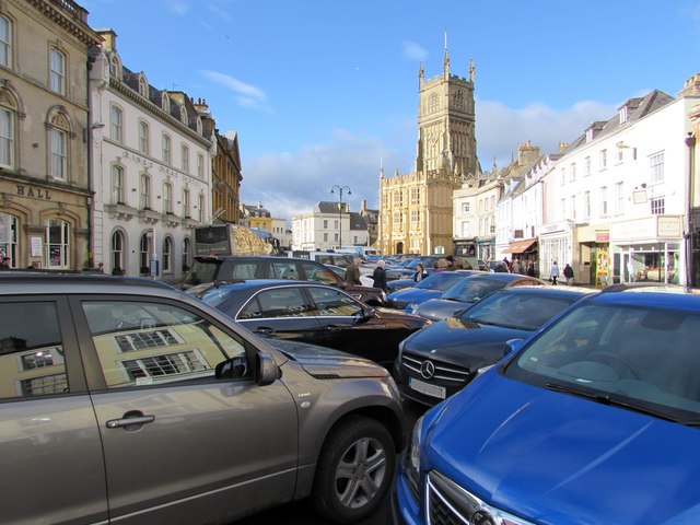 Market Place parking area, Cirencester © Jaggery :: Geograph Britain ...