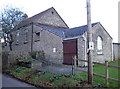 Church with barn doors