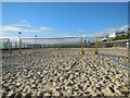 TQ3203 : Yellowave Beach Volleyball court by Paul Gillett