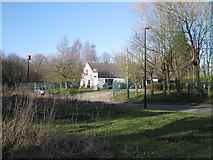 SP3476 : Approach to Ibis hotel, Abbey Road, Whitley, Coventry by Robin Stott