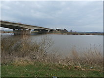 SE8307 : The River Trent and M180 Road Bridge by Jonathan Clitheroe