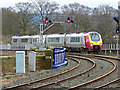 Virgin train approaching Kilmarnock