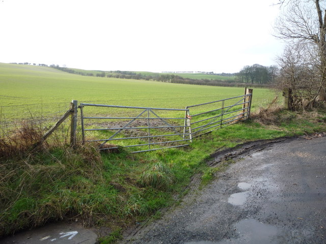 Field entrance off the lay-by on the A1039 near Folkton