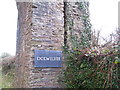 Entrance to St. Cledwyns Church and Dolwilym - name sign