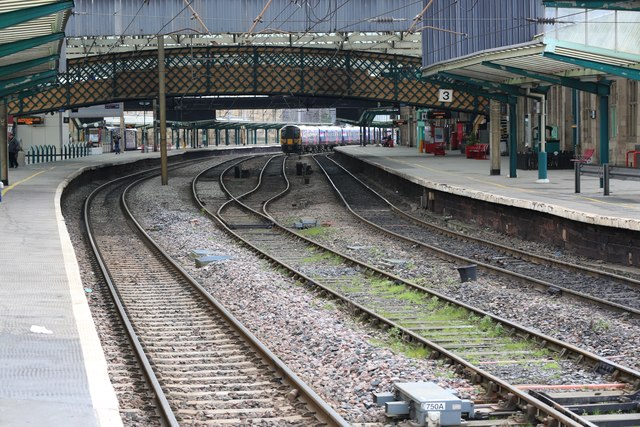 South View Carlisle Train Station at Platforms 3 and 4