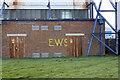 SJ3466 : Emergency Water Supply Sign (EWS), Hawarden Airport by Jeff Buck