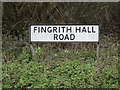 Fingrith Hall Road sign