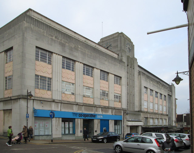 Mansfield - The Co-op Bank and Beales Department Store