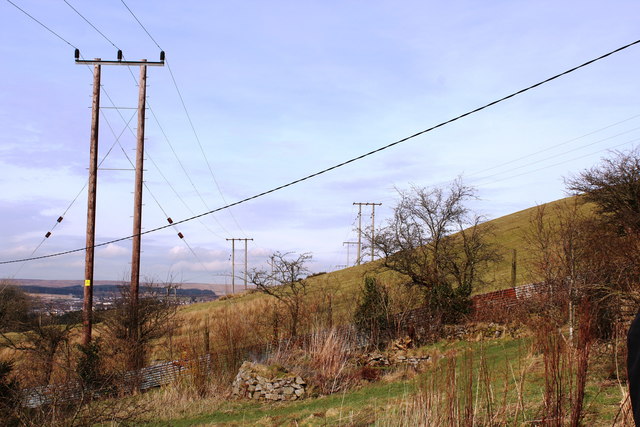 Electricity Transmission Lines, Old Morning Star, Ebbw Vale