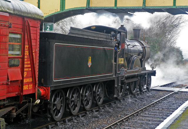 Mid Hants Railway - historic locomotive at Ropley