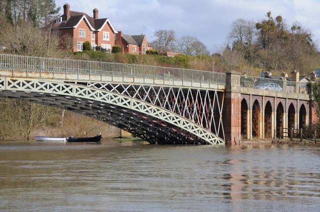 Floodwater below the Mythe Bridge Philip Halling Geograph